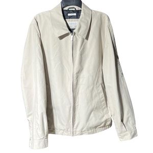 Perry Ellis Portfolio | Tech Microfiber Jacket Size Large Beige Color NWT
